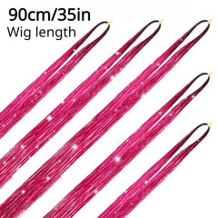 5pcs Glitter Fairy Wig Kit Heat Resistant Hair Accessories for Girls
