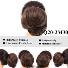Messy Bun Scrunchie Chignon Elastic Hair Bands Hair Extensions