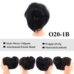 Messy Bun Scrunchie Chignon Elastic Hair Bands Hair Extensions