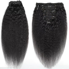 Brazilian Clip In Human Hair Extensions Curly Full Head Clip On Hair Extension