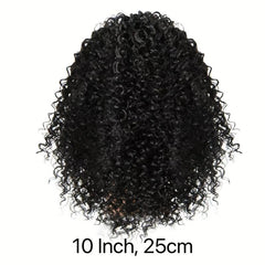 25cm Afro Kinky Curly Ponytail Extensions Clip In Hair Extension Natural Look
