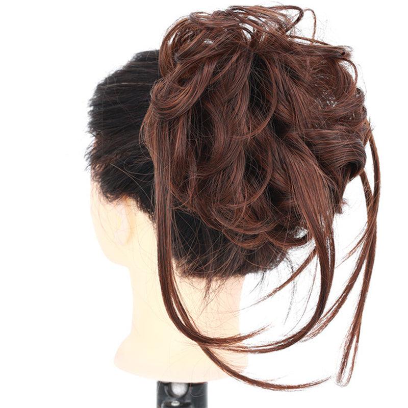 Messy Curly Wavy Hair Bun Chignon Elastic Scrunchy False Hair