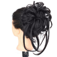 Messy Curly Wavy Hair Bun Chignon Elastic Scrunchy False Hair