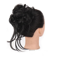 Messy Curly Wavy Hair Bun Chignon Elastic Scrunchy False Hair