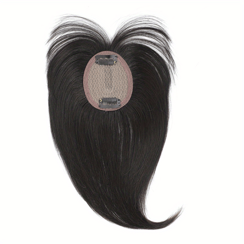 Human Hair Topper With Bangs Clip In 100% Human Hair Pieces for Thinning Hair