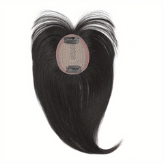 Human Hair Topper With Bangs Clip In 100% Human Hair Pieces for Thinning Hair