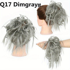 Synthetic Hair Bun Messy Curly Wavy Hair Pieces Rubber Band Scrunchie