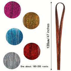Y2K Tinsel Hair Extension 121.92 cm Sparkle Glitter
