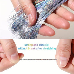 Y2K Tinsel Hair Extension 121.92 cm Sparkle Glitter