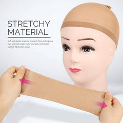 4pcs Non Slip Stretchy Wig Caps for Women Soft Close End Wig Caps
