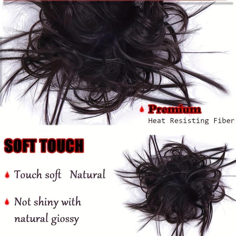 Synthetic Tousled Updo Messy Bun Hair Piece Donut Hair Accessories