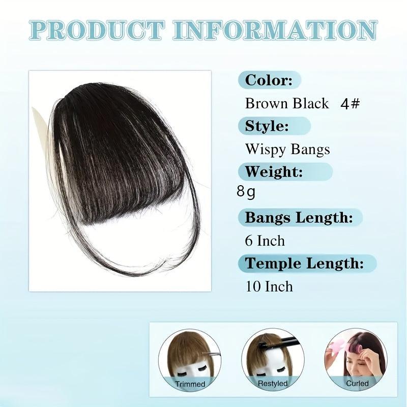 Sideburns Bangs Clip-In Hair Extensions Natural Look Daily Wear