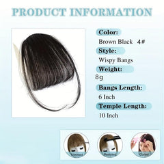 Sideburns Bangs Clip-In Hair Extensions Natural Look Daily Wear