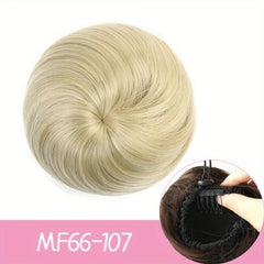 Chignon Hair Bun Elastic Band Straight Hair Chignon Extension