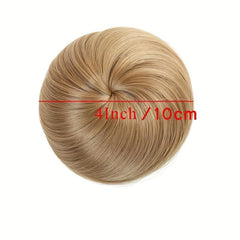 Chignon Hair Bun Elastic Band Straight Hair Chignon Extension