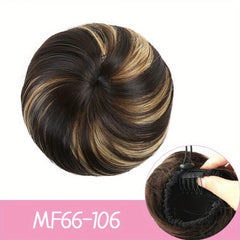 Chignon Hair Bun Elastic Band Straight Hair Chignon Extension