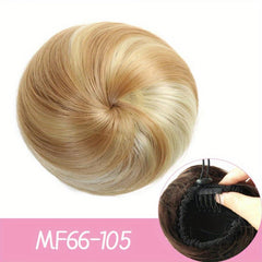 Chignon Hair Bun Elastic Band Straight Hair Chignon Extension