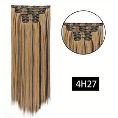 6pcs Long Straight Hair Extensions 16 Clips Natural Look Daily Use 60-96 cm