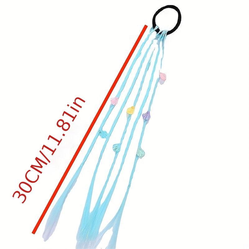 30 48 Cm Colorful Braids Hair Extensions With Rubber Band