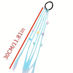 30 48 Cm Colorful Braids Hair Extensions With Rubber Band