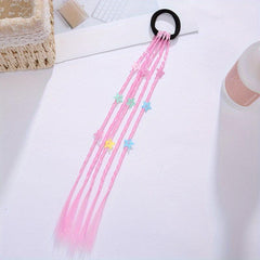 30 48 Cm Colorful Braids Hair Extensions With Rubber Band