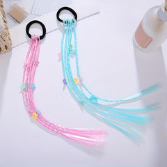 30 48 Cm Colorful Braids Hair Extensions With Rubber Band