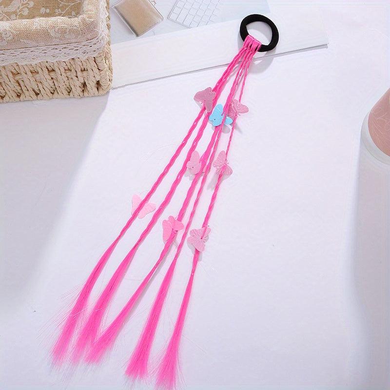 30 48 Cm Colorful Braids Hair Extensions With Rubber Band