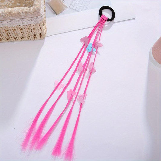 30 48 Cm Colorful Braids Hair Extensions With Rubber Band
