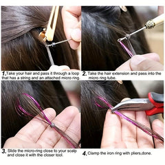 13pcs Party Highlight Straight Tinsel Hair Extensions