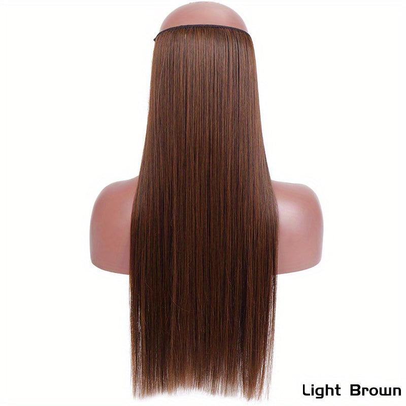 60 96 Cm Long Straight Hair Pieces Synthetic Hair Extensions