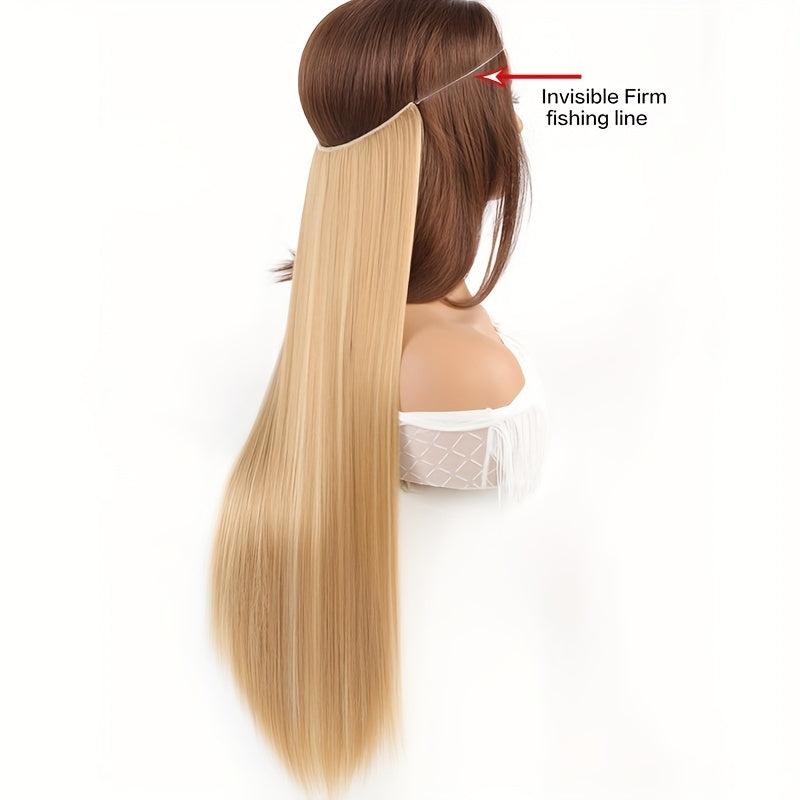 60 96 Cm Long Straight Hair Pieces Synthetic Hair Extensions
