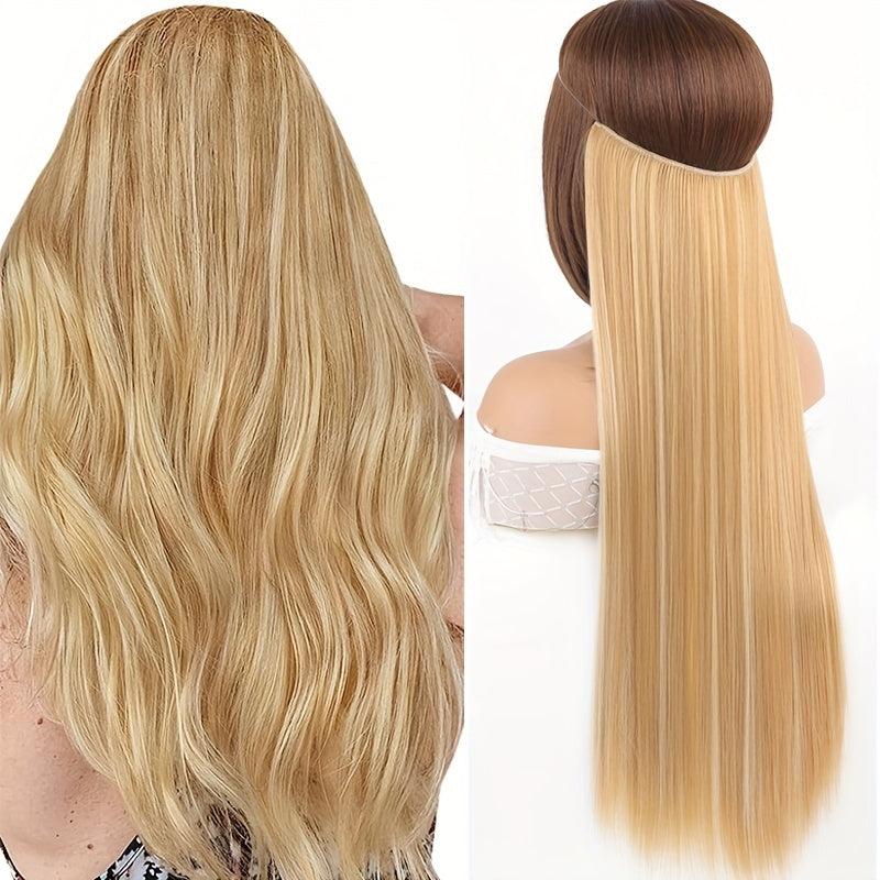 60 96 Cm Long Straight Hair Pieces Synthetic Hair Extensions