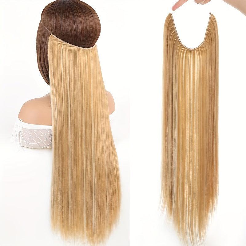 60 96 Cm Long Straight Hair Pieces Synthetic Hair Extensions