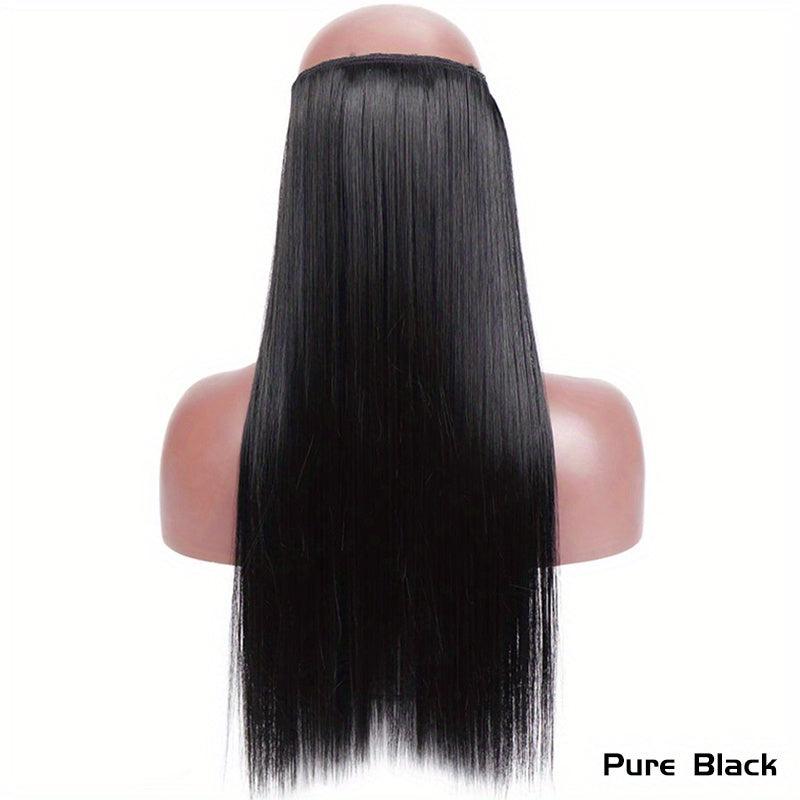 60 96 Cm Long Straight Hair Pieces Synthetic Hair Extensions