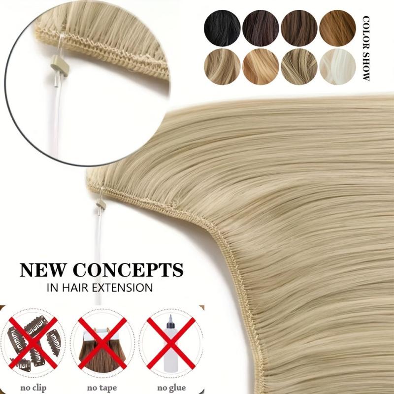 Long Straight Synthetic Hair Extensions for Daily Use
