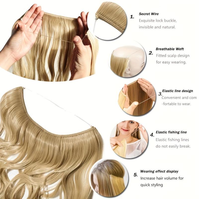 Long Straight Synthetic Hair Extensions for Daily Use