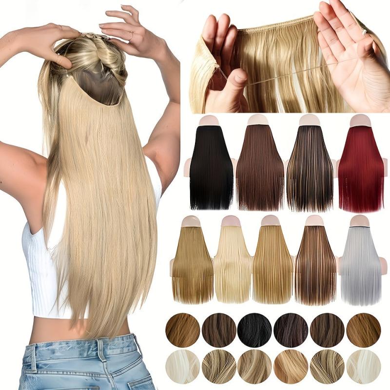 Long Straight Synthetic Hair Extensions for Daily Use