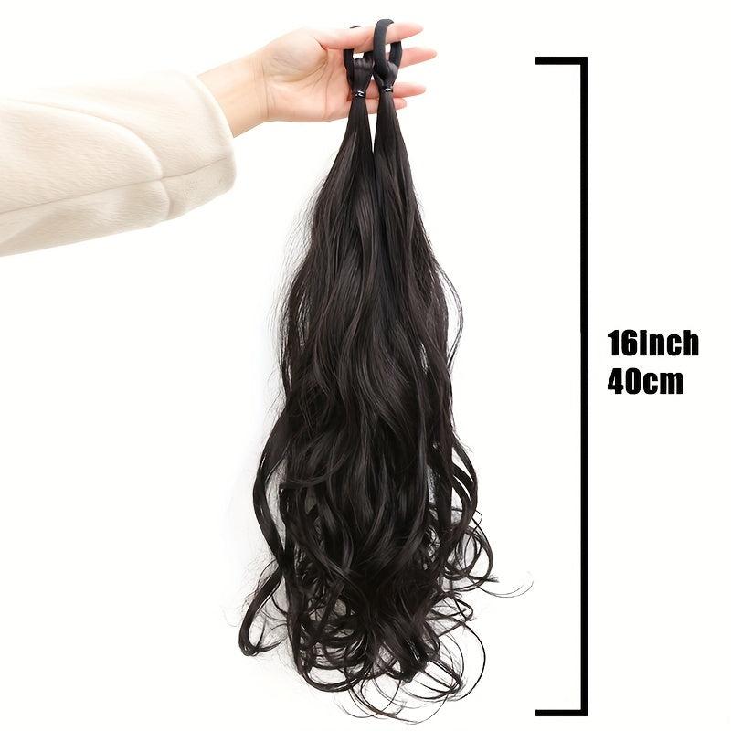 Long Curly Wavy Ponytail Extensions Natural Looking