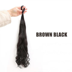 Long Curly Wavy Ponytail Extensions Natural Looking