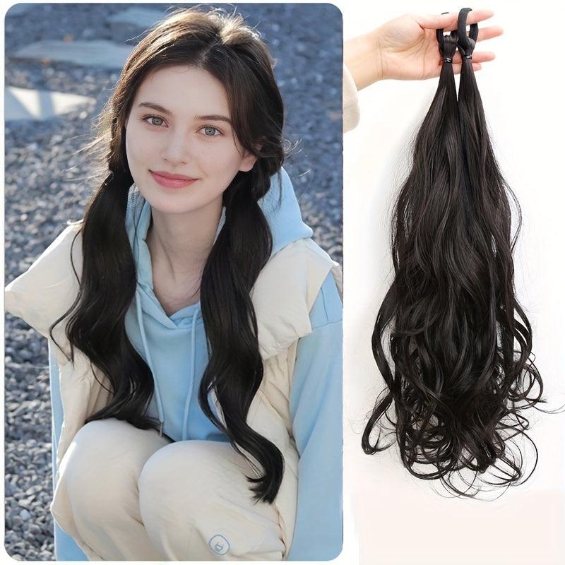 Long Curly Wavy Ponytail Extensions Natural Looking