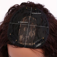 Dark Brown Women's Clip Topper Top Wig Middle Part Hairpiece