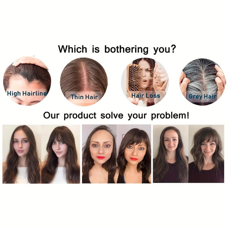 Dark Brown Women's Clip Topper Top Wig Middle Part Hairpiece