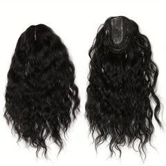 Dark Brown Women's Clip Topper Top Wig Middle Part Hairpiece
