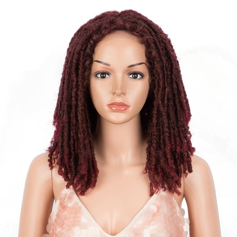35 56 Cm Braided Wigs 13 1 Lace Wig For Women Synthetic Ombre Hair Dreadlock Wig