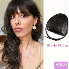 Human Hair Bangs with Sideburns Clip-In Extensions