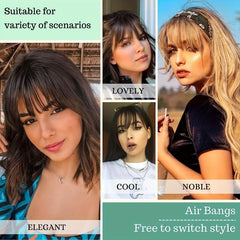 Human Hair Bangs with Sideburns Clip-In Extensions