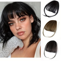 Human Hair Bangs with Sideburns Clip-In Extensions