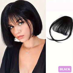 Human Hair Bangs with Sideburns Clip-In Extensions