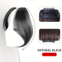 Synthetic Clip In Hair Bangs Extensions Natural Look