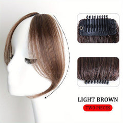 Synthetic Clip In Hair Bangs Extensions Natural Look
